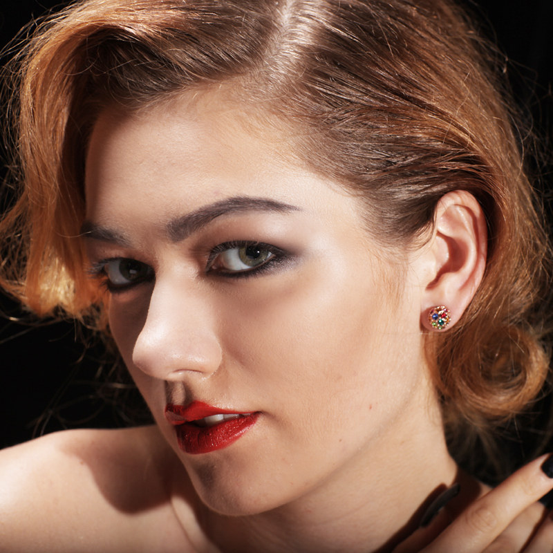 法国idee轻奢水晶球个性气质耳钉 idee耳钉