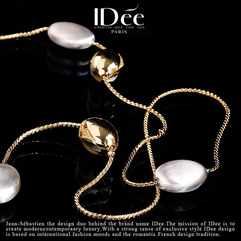 法国idee梦境毛衣女长款个性毛衣链 idee项链