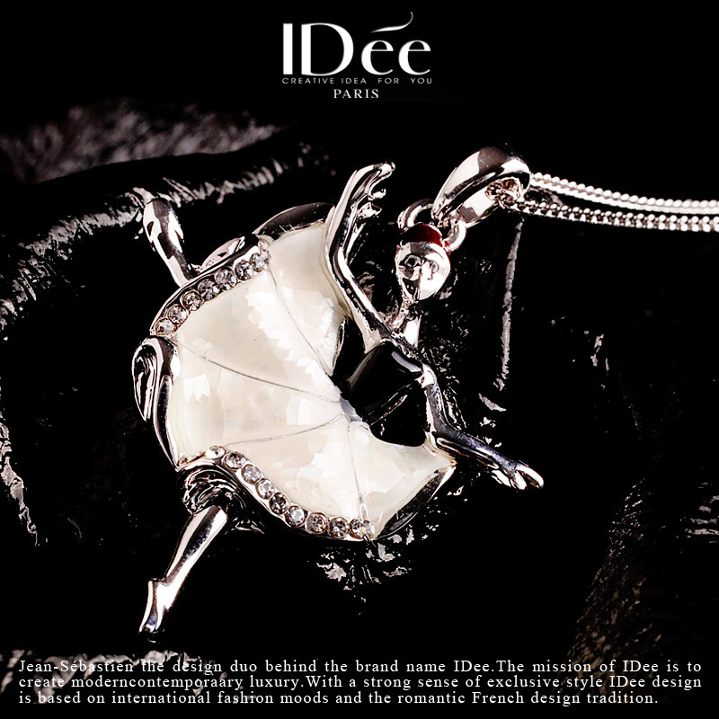 法国idee芭蕾女孩女夏小众锁骨链 idee项坠/吊坠