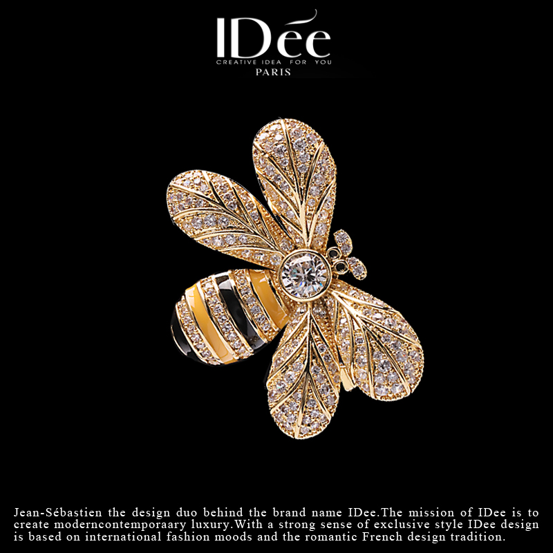 法国idee蜜蜂女时尚潮牌个性潮胸针 idee胸针