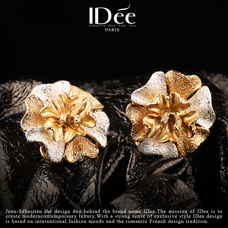 法国idee蔷薇花女气质高级感耳钉 idee耳钉