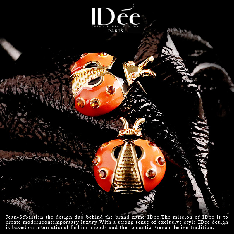法国idee瓢虫可爱女高级感轻奢耳钉 idee耳钉