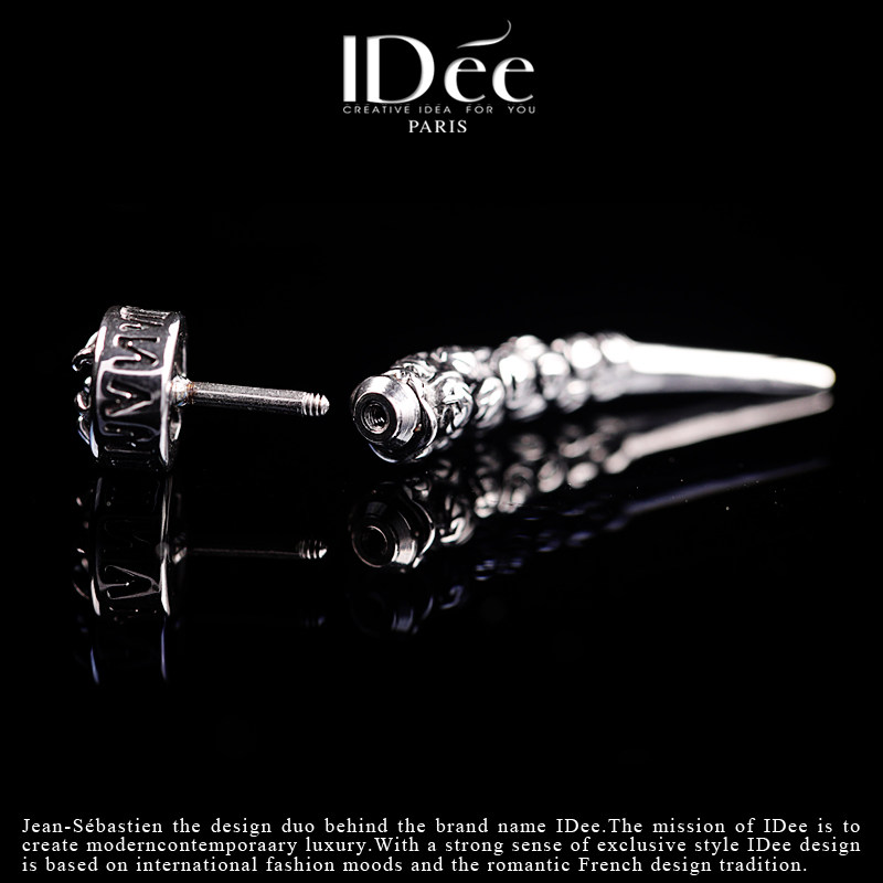 法国idee狼牙男个性嘻哈潮男女耳钉 idee耳钉
