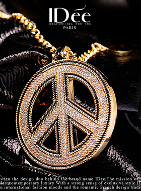 法国idee反战时尚个性潮牌毛衣链