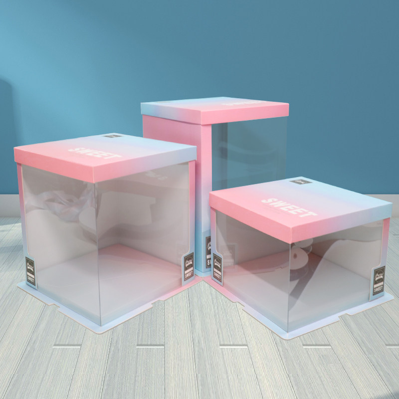 半透明生日蛋糕盒子厂家直销六/八寸6/8寸10寸12寸双层加高包装盒,淘宝优惠券,粉丝福利购,淘宝优惠卷