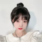 Челка, парик изготовленный из настоящих волос, французский стиль, популярно в интернете