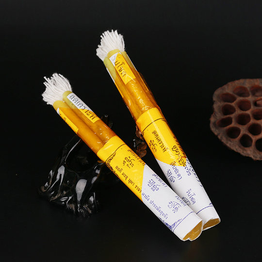 Thai Buddhist candles, specialty handicrafts, Cuban Ariyacha yellow candle, Somde Lahu handmade
