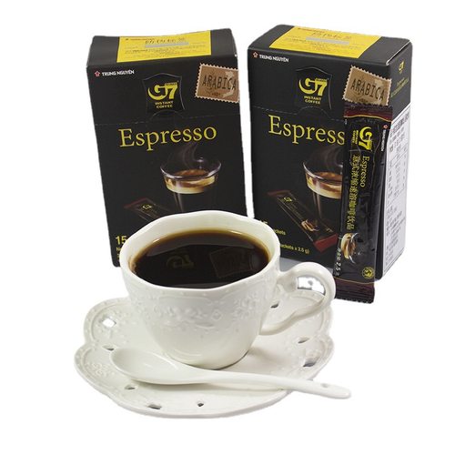 越南进口中原G7纯黑咖啡粉2.5g*15小袋意式浓缩速溶咖啡-图1