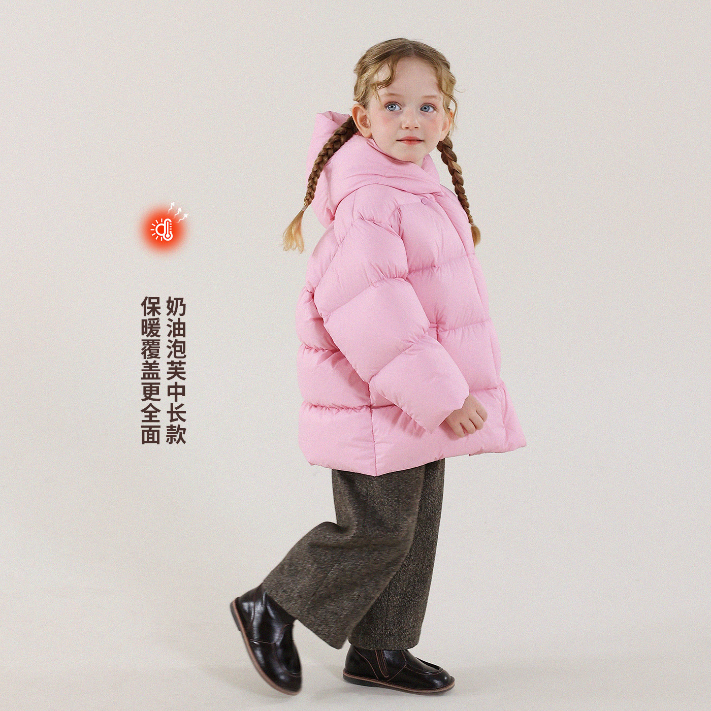 允儿妈女童冬季杜邦三防90白鸭绒中长款羽绒服儿童防寒羽绒外套潮,淘宝优惠券,粉丝福利购,淘宝优惠卷