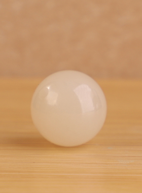 和田玉藕粉圆珠散珠单颗精选糯润