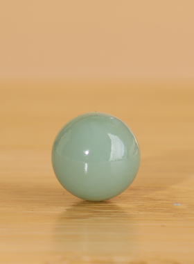 天然俄料和田玉碧玉粉青圆珠12mm
