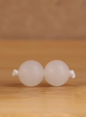 天然和田玉白玉圆珠散珠对珠哑光