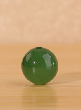 俄料碧玉圆珠单珠精品阳绿色散珠