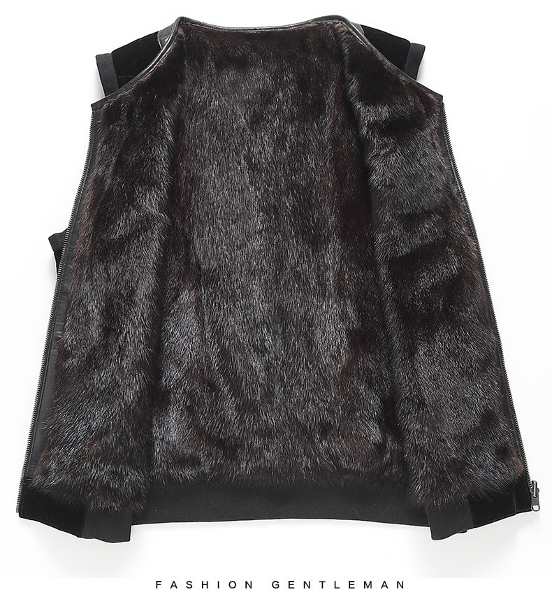 斯美斯 水貂马甲皮草背心男整貂皮冬季保暖海宁貂毛马夹皮毛一体,淘宝优惠券,粉丝福利购,淘宝优惠卷