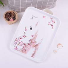 Пластиковый поддон 欧式长方形塑料托盘家用茶具托盘客厅餐厅托盘简约创意茶盘托盘