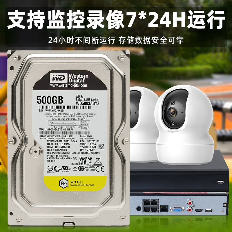 WD/西部数据500G机械硬盘3.5寸黑盘7200转游戏台式机2T电脑蓝盘4T - 图1