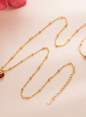 高级感轻奢小众心形锁骨链