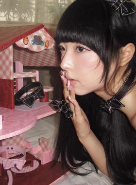 辣妹夏季小众设计黑色蝴蝶结choker项圈皮可爱娃娃可调节百搭项链