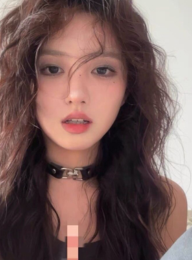 欧美朋克个性 环扣黑色项圈皮革颈链CHOKER原创