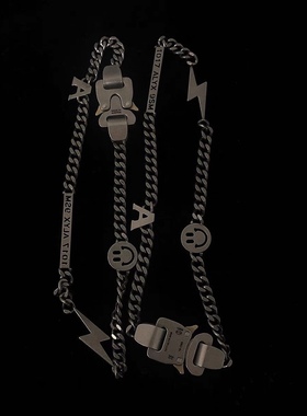 SAZ Hero Chain 原创高街机能风金属安全扣INS男女网红钛钢短项链