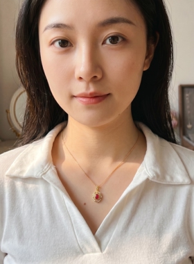 天然老烧红宝石925银手链