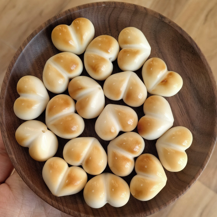 象牙果烤面包屁桃diy配件手工编织手绳项链文玩佛珠小熊配饰隔珠,淘宝优惠券,粉丝福利购,淘宝优惠卷