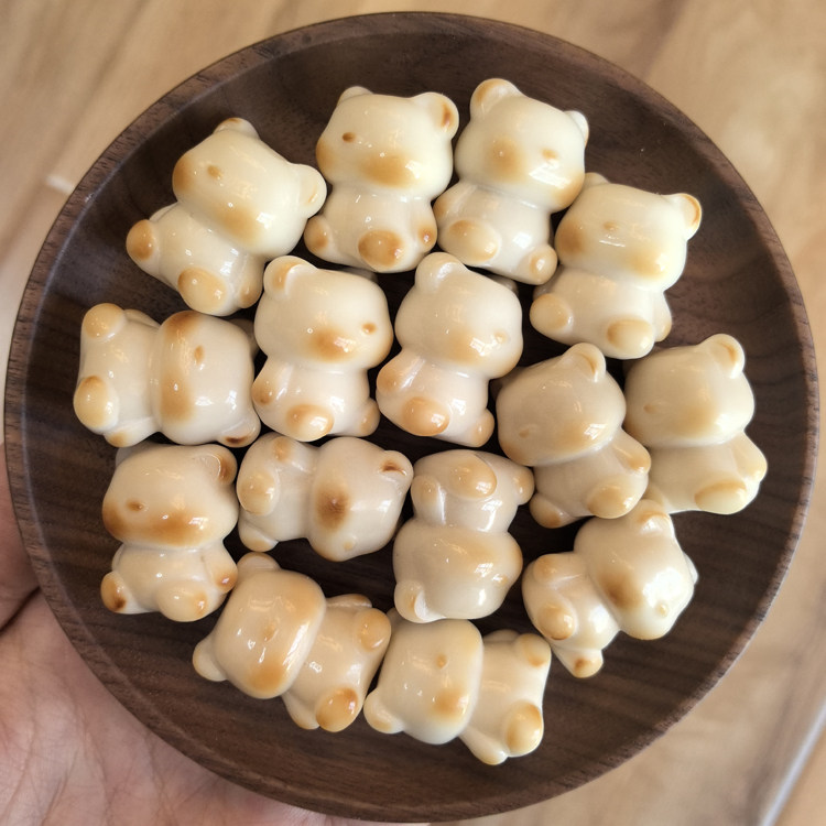 象牙果烤面包屁桃diy配件手工编织手绳项链文玩佛珠小熊配饰隔珠,淘宝优惠券,粉丝福利购,淘宝优惠卷