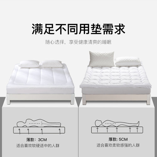 富安娜家用床垫租房床褥子榻榻米地铺专用学生宿舍单人加厚软垫子 - 图0