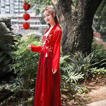 Superfairy Immortals Students Summer Daily Clothing Improvement Womens Autumn Womens Clothing Short of Chinese Wind Skirt Length and Flowers Hanfu