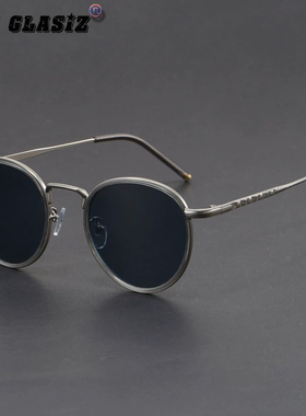 新款潮流港风复古小圆框太阳镜