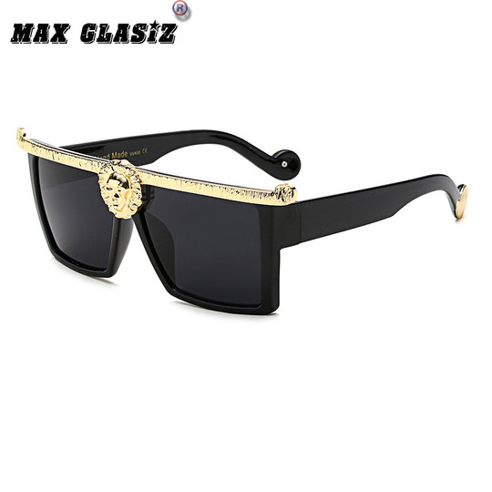 European and American retro wild lion head punk sunglasses