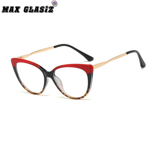 TR90-Rahmen im europäischen und amerikanischen Stil, Katzenauge, Damen-Katzenohr-Sonnenbrille, Metallfederbein, optischer Rahmen, kann mit Myopie ausgestattet werden