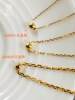 18k gold cross link pass gold beads