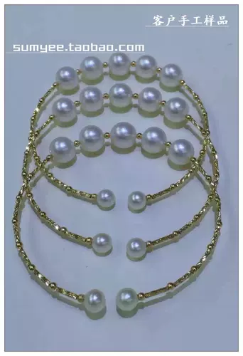 Импортные бусины, браслет с одной бусиной, золото 750 пробы, 8mm