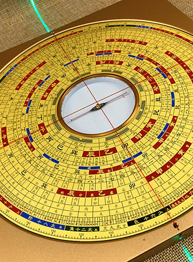 纯铜罗盘高精度摆件中式办公书房