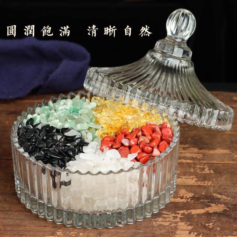 天然水晶碎石五彩原石五色石消磁聚宝盆五行水晶玛瑙玉石桌面摆件,淘宝优惠券,粉丝福利购,淘宝优惠卷