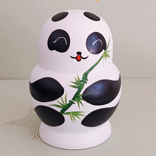 俄罗斯套娃10层小肚子熊猫手工木制玩具女生节日礼物创意摆件 - 图3