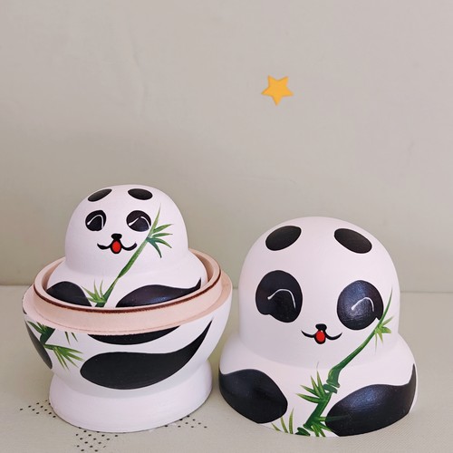 俄罗斯套娃10层小肚子熊猫手工木制玩具女生节日礼物创意摆件 - 图2