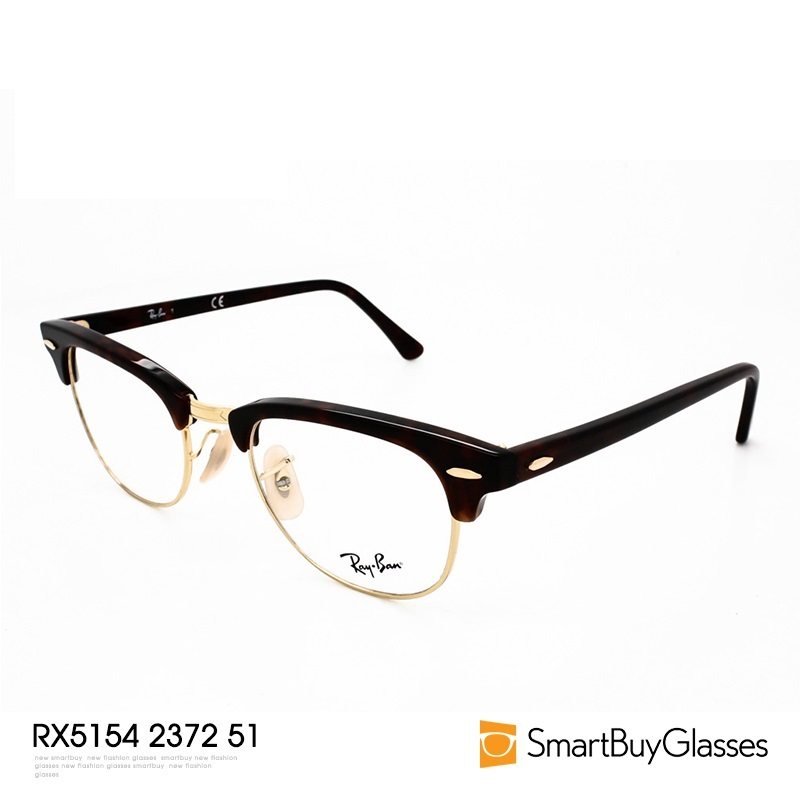 rayban框架男款半框复古型眼镜框 SmartBuy海外定制成品光学镜