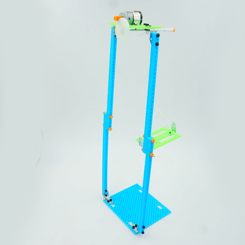 4到12岁儿童拼装教具科学实验科普教具遥控diy自制电动升降机电梯