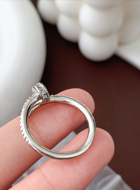 奥米迪奥欧美钉子镶钻戒指ins潮