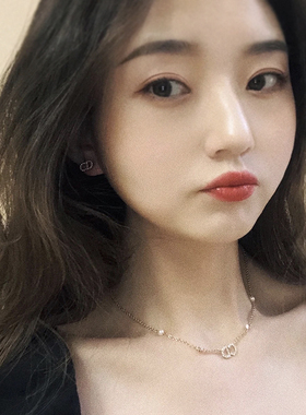 奥米迪奥字母珍珠手链项链百搭