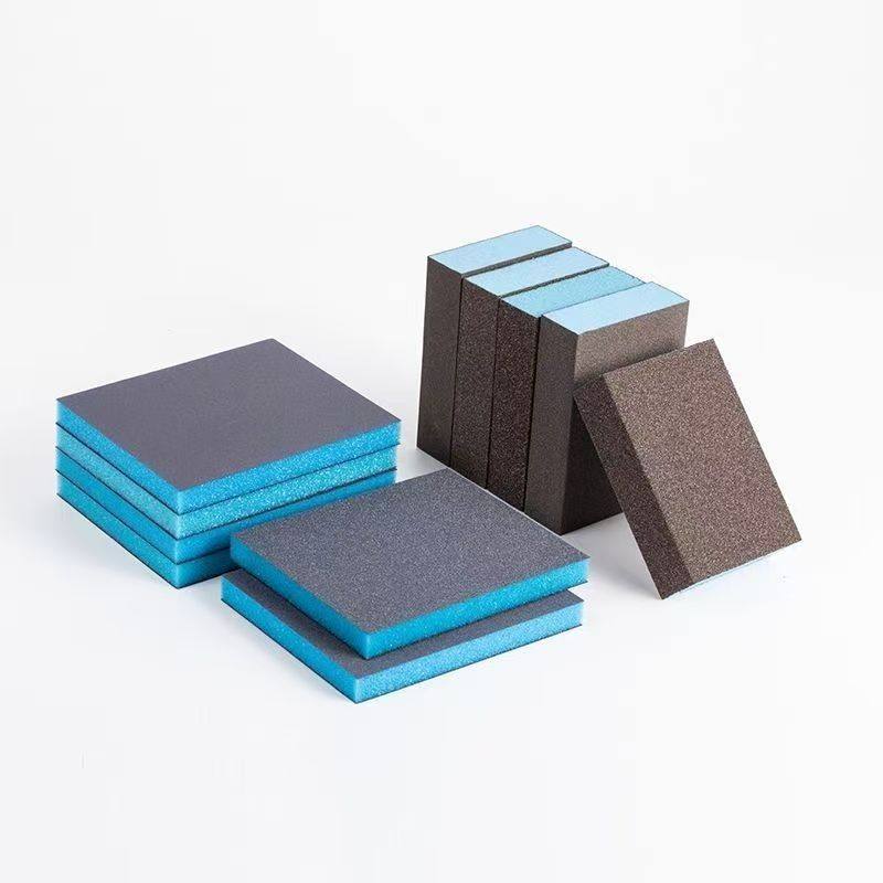 进口蓝色双面海绵砂块砂纸木门木工楼梯工艺品油漆金属抛光砂砖,淘宝优惠券,粉丝福利购,淘宝优惠卷