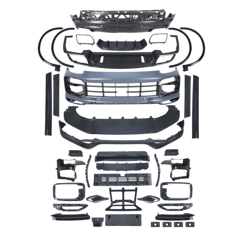 适用于保时捷卡宴升级包围Cayenne改装turbo包围9Y0前杠后杠后唇 - 图2