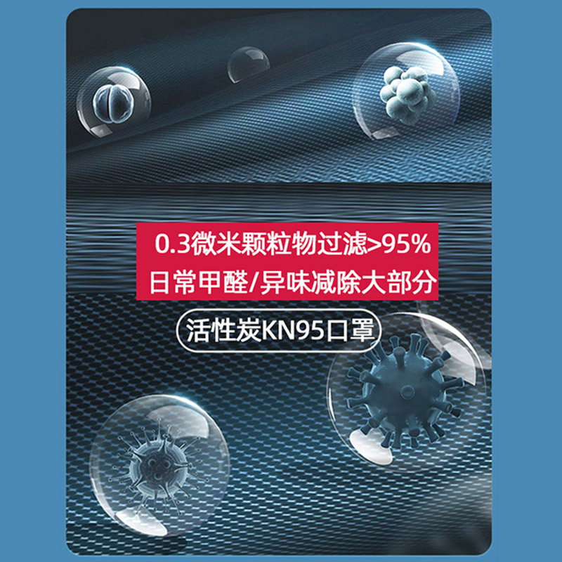 活性炭KN95儿童口罩防甲醛防雾霾男女小孩学生带呼吸阀透气5-12岁