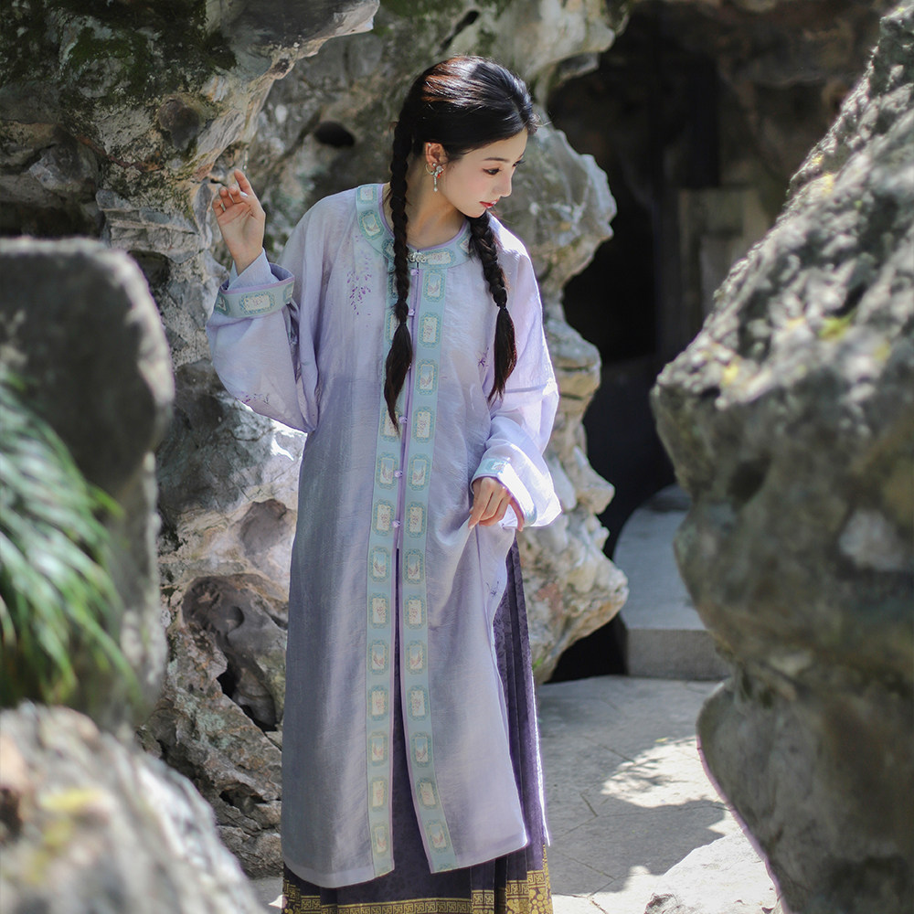 藤蝶序2.0 | 升级天丝面料！明制万历长衫春夏款透气紫藤弓袋袖,淘宝优惠券,粉丝福利购,淘宝优惠卷
