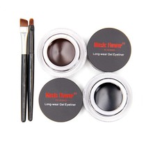 musiceflower black brown eye line paste bicolor suit brow Latin dance floor makeup special effects color water resistant