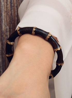 紫竹手镯多节鸡血藤情侣