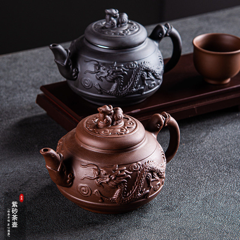 中式朱泥紫砂壶大容量内置过滤网泡茶壶大号单壶家用功夫茶具套装,淘宝优惠券,粉丝福利购,淘宝优惠卷
