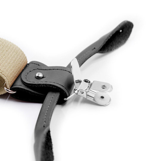 Ins爆款男士吊裤带纽扣式背带真皮双用吊裤带黑皮商务背带3.5cm宽